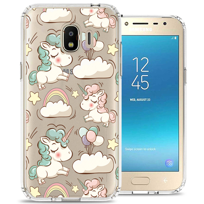 Чехол U-Print Samsung J250 Galaxy J2 (2018) Единороги в облаках