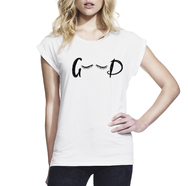 Женская футболка с закатанными рукавами Good