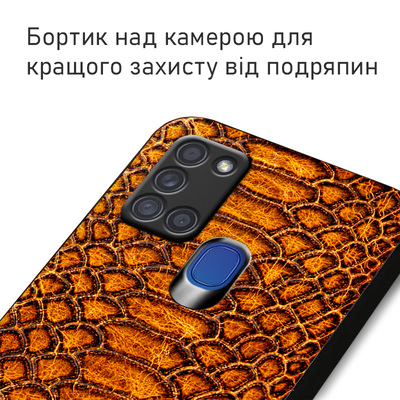 Кожаный чехол Boxface Samsung A217 Galaxy A21s Reptile Brown