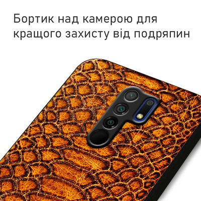 Кожаный чехол Boxface Xiaomi Redmi 9 Reptile Brown