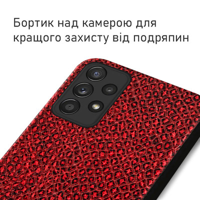 Кожаный чехол Boxface Samsung A325 Galaxy A32 Snake Red
