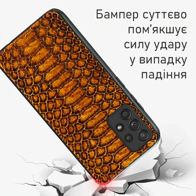 Кожаный чехол Boxface Samsung A525 Galaxy A52 Reptile Brown