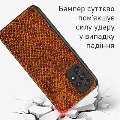 Кожаный чехол Boxface Samsung A725 Galaxy A72 Snake Brown