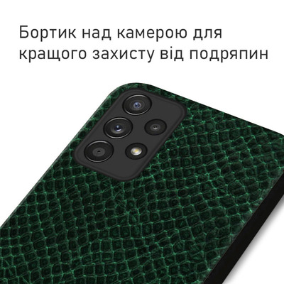 Кожаный чехол Boxface Samsung A725 Galaxy A72 Snake Emerald