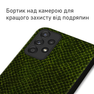 Кожаный чехол Boxface Samsung A725 Galaxy A72 Snake Forest Green