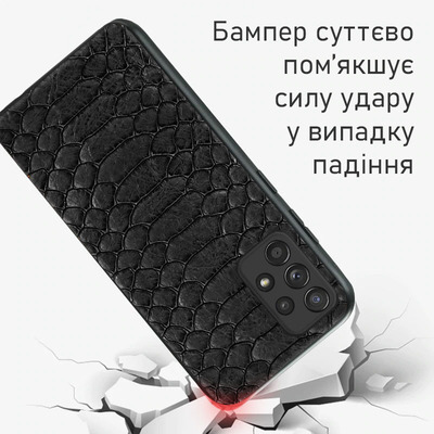 Кожаный чехол Boxface Samsung A725 Galaxy A72 Reptile Black