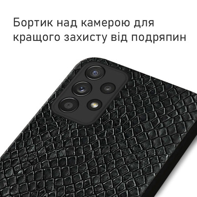 Кожаный чехол Boxface Samsung A725 Galaxy A72 Snake Black