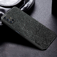 Кожаный чехол Boxface Samsung M515 Galaxy M51 Snake Черный