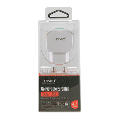 Универсальное сетевое зарядное устройство LDNIO Dual USB 2.1 DL-AC56
