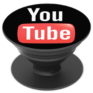 Подставка держатель для телефона PopSockets Черный YouTube