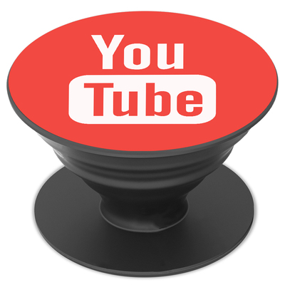 Подставка держатель для телефона PopSockets Красный YouTube