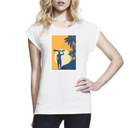 Женская футболка с закатанными рукавами Summer Serf