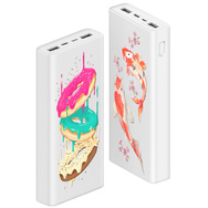 Xiaomi Mi Power Bank 3 20000mAh (PLM18ZM) Белый с принтом