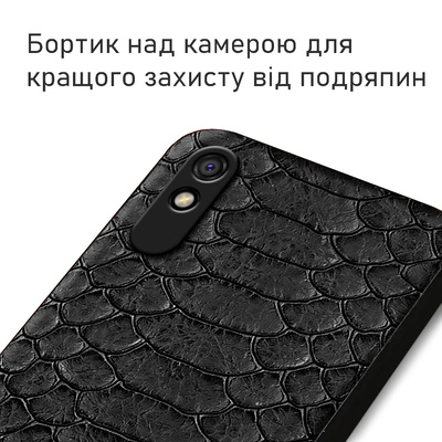 Кожаный чехол Boxface Xiaomi Redmi 9A Reptile Black