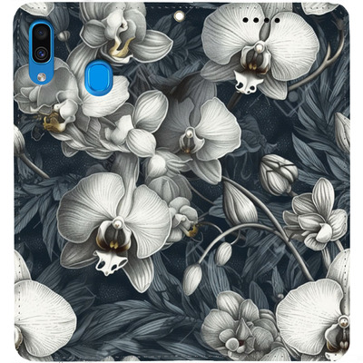 Чохол-книжка BoxFace для Samsung A205 Galaxy A20 Білі орхідеї