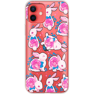 Прозрачный чехол BoxFace Apple iPhone 12 mini Pink Rabbits