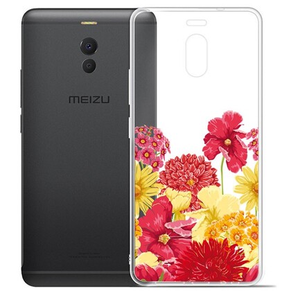 Чехол прозрачный U-Print 3D Meizu M6 Note Floral