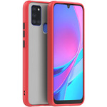 Матовый чехол Frosted Matte для Samsung A217 Galaxy A21s Красный