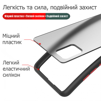 Матовый чехол Frosted Matte для Samsung A515 Galaxy A51 Красный
