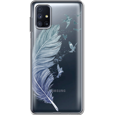 Чехол BoxFace Samsung M515 Galaxy M51 Голубое Перо