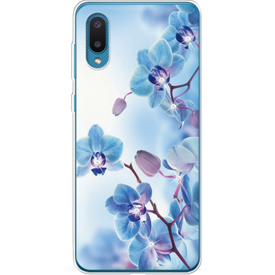 Чехол со стразами Samsung A022 Galaxy A02 Orchids