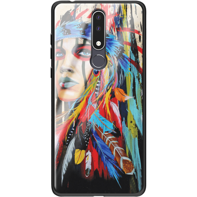 Защитный чехол BoxFace Glossy Panel Nokia 3.1 Plus Feather Girl