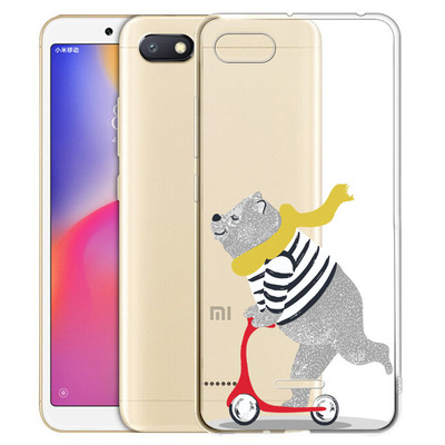Чехол прозрачный U-Print Xiaomi Redmi 6A Happy Bear