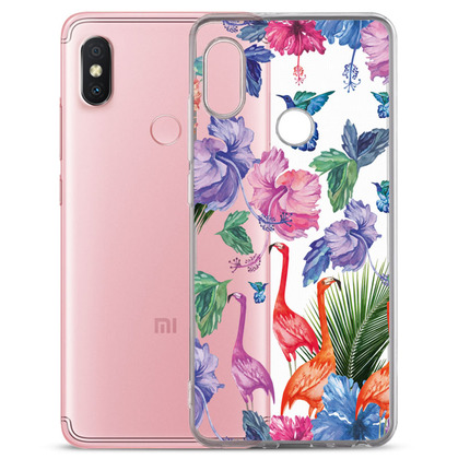 Чехол прозрачный U-Print Xiaomi Redmi S2 Фламинго
