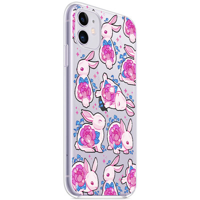 Прозрачный чехол BoxFace Apple iPhone 12 mini Pink Rabbits