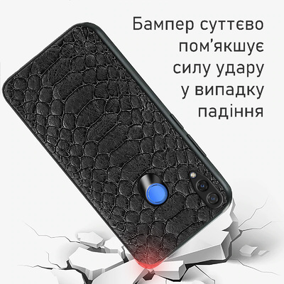 Кожаный чехол Boxface Huawei P Smart Plus Reptile Black