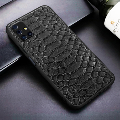 Кожаный чехол Boxface Samsung M317 Galaxy M31s Reptile Черный