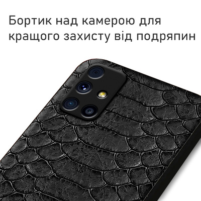 Кожаный чехол Boxface Samsung M317 Galaxy M31s Reptile Черный