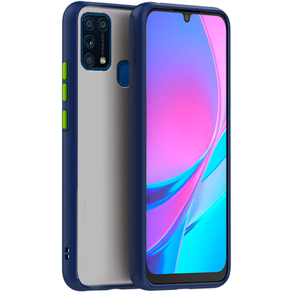 Матовый чехол Frosted Matte для Samsung M315 Galaxy M31 Синий