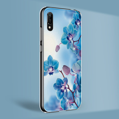 Чехол со стразами Huawei Y6 2019 Orchids