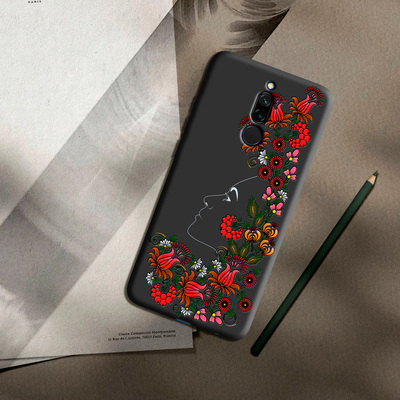 Черный чехол 3D BoxFace Xiaomi Redmi 8 Ukrainian Muse