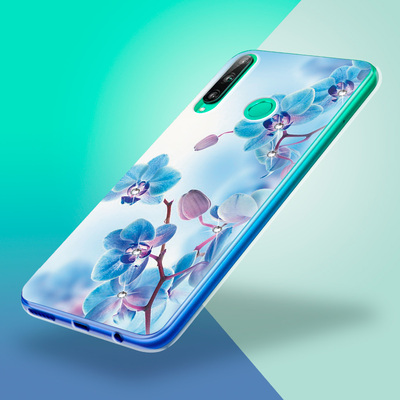 Чехол со стразами Huawei Y6p Orchids