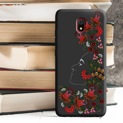 Черный чехол 3D BoxFace Xiaomi Redmi 8A 3D Ukrainian Muse