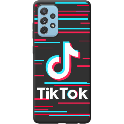 Черный чехол BoxFace Samsung A725 Galaxy A72 Tik Tok с полосками