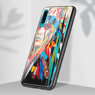 Защитный чехол BoxFace Glossy Panel Samsung Galaxy A50 Feather Girl