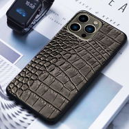 Кожаный чехол BoxFace Apple iPhone 13 Pro Crocodile Black