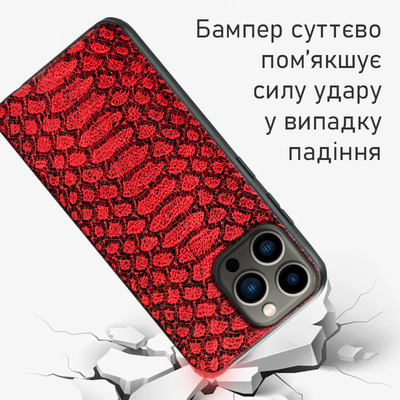 Кожаный чехол BoxFace Apple iPhone 13 Pro Max Reptile Red