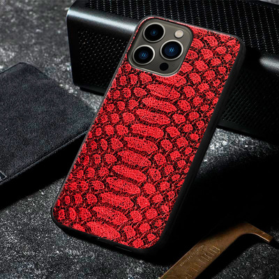 Кожаный чехол BoxFace Apple iPhone 13 Pro Max Reptile Red