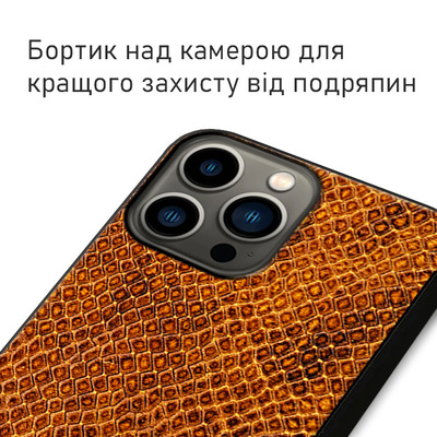 Кожаный чехол BoxFace Apple iPhone 13 Pro Max Snake Brown