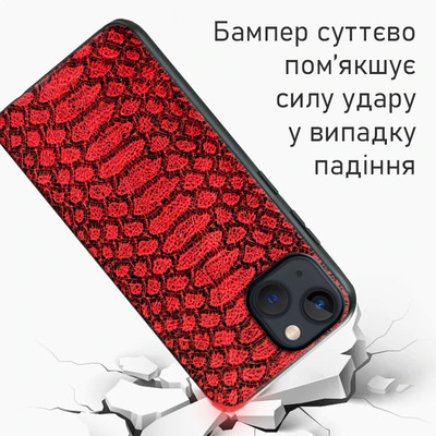 Кожаный чехол BoxFace Apple iPhone 13 Reptile Red