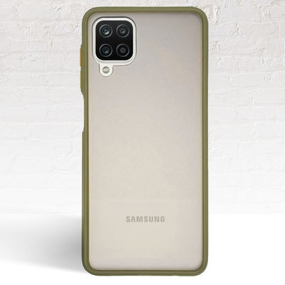 Матовый чехол Frosted Matte для Samsung A125 Galaxy A12  Зеленый