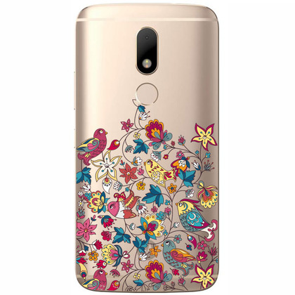 Чехол прозрачный U-Print 3D Motorola Moto M XT1663 Floral Birds