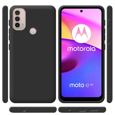 Чехол силиконовый Motorola E40 Черный