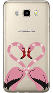 Чехол U-Print Samsung J510 Galaxy J5 (2016) Фламинго со стразами