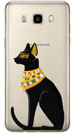 Чехол U-Print Samsung J510 Galaxy J5 (2016) Египетская кошка со стразами