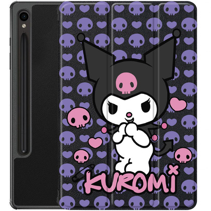 Чохол для Samsung Galaxy Tab S9 FE Kuromi Purple Skull